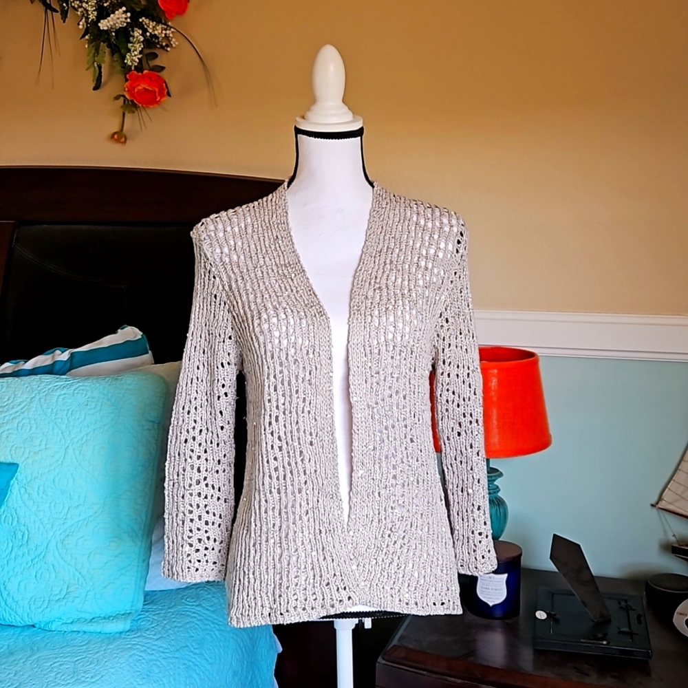 Sparkly Sweater Cardigan with Sequins
